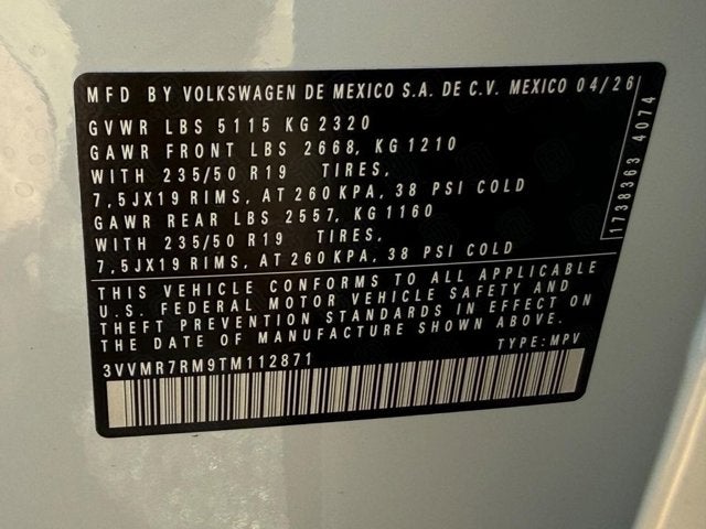 2026 Volkswagen Tiguan SE