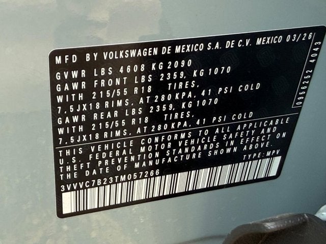 2026 Volkswagen Taos SE