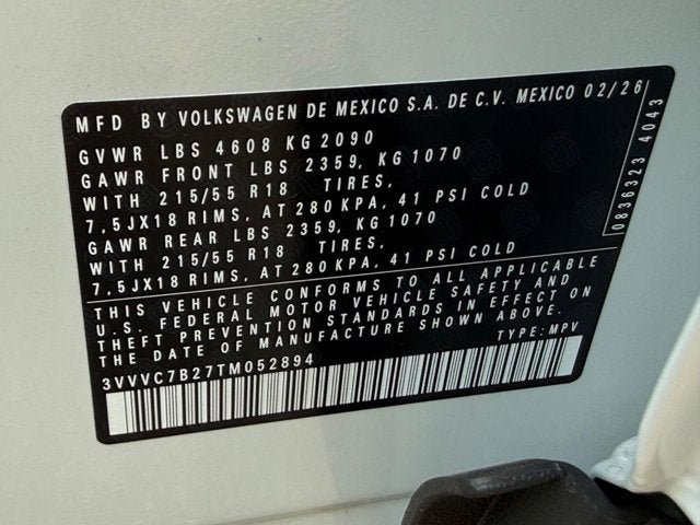 2026 Volkswagen Taos SE