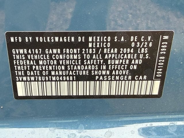 2026 Volkswagen Jetta Sport