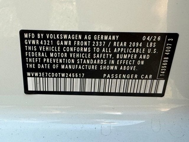 2026 Volkswagen Golf GTI SE