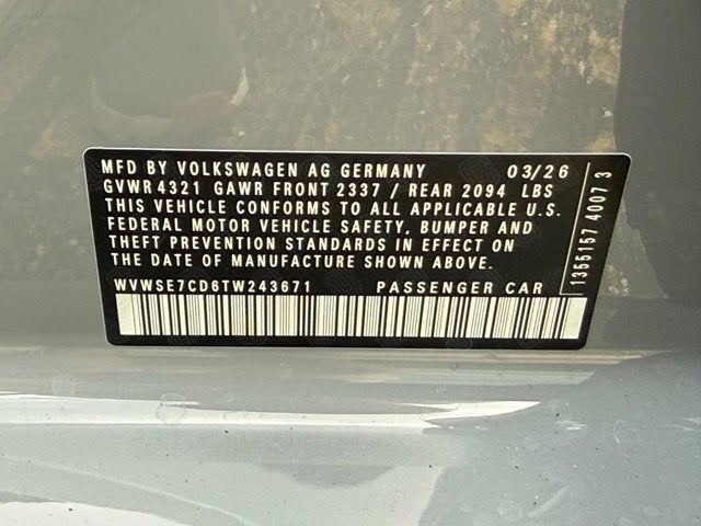2026 Volkswagen Golf GTI SE