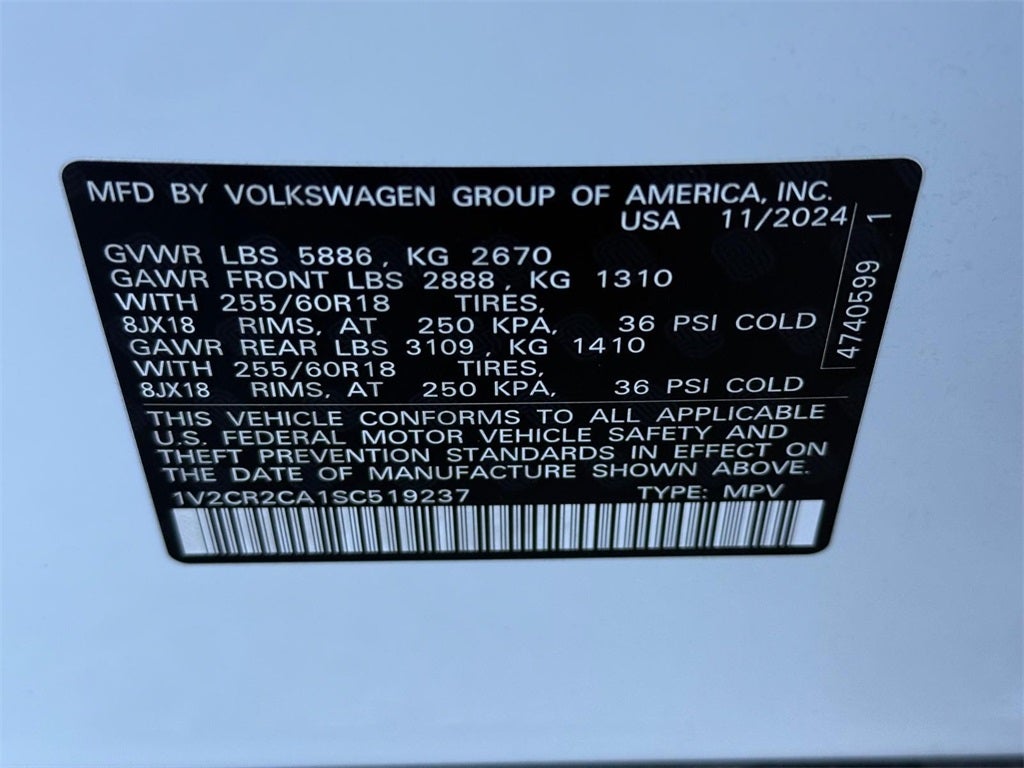 2025 Volkswagen Atlas 2.0T Peak Edition