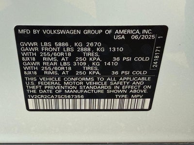 2025 Volkswagen Atlas 2.0T Peak Edition