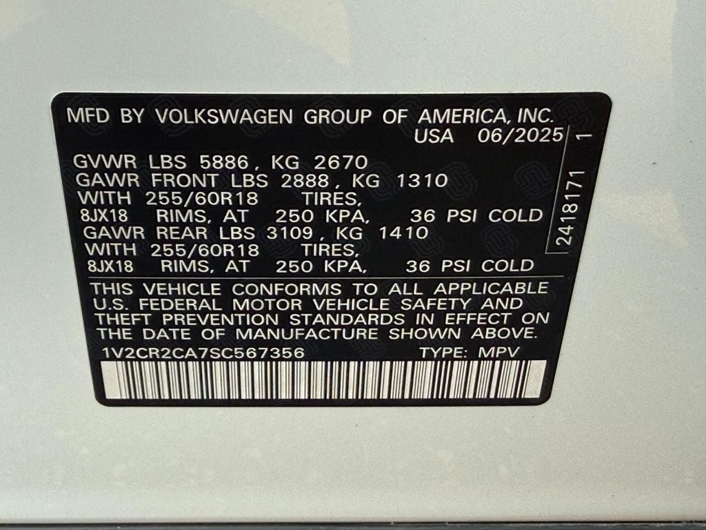 2025 Volkswagen Atlas 2.0T Peak Edition