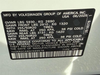 2025 Volkswagen Atlas 2.0T SE w/Technology
