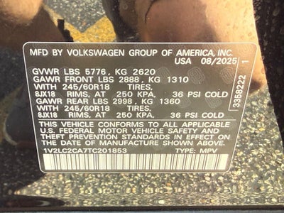 2026 Volkswagen Atlas Cross Sport 2.0T SE