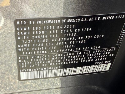 2022 Volkswagen Tiguan 2.0T SE