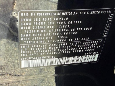 2022 Volkswagen Tiguan 2.0T SE