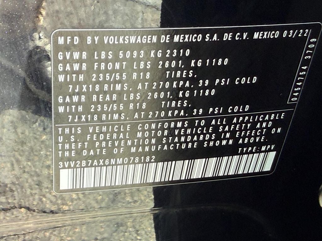 2022 Volkswagen Tiguan 2.0T SE