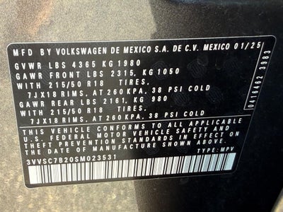 2025 Volkswagen Taos 1.5T SE
