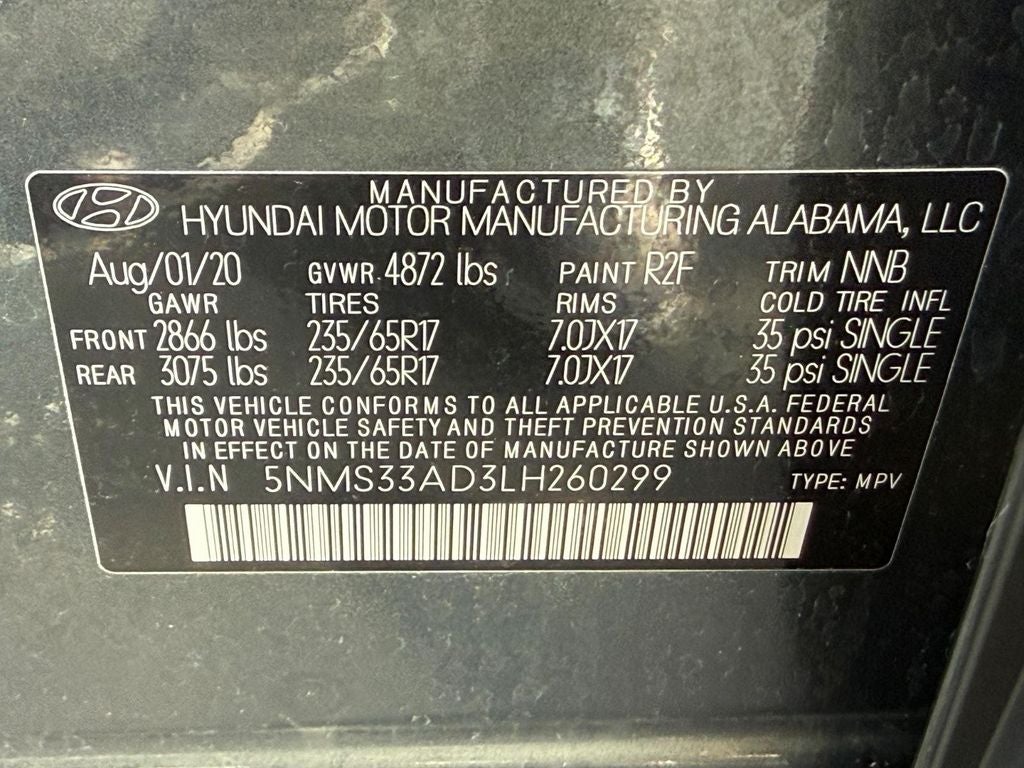 2020 Hyundai Santa Fe SEL