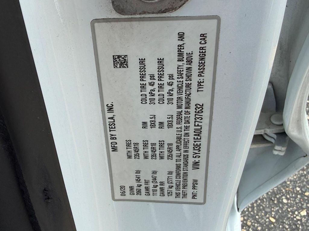 2020 Tesla Model 3 Standard