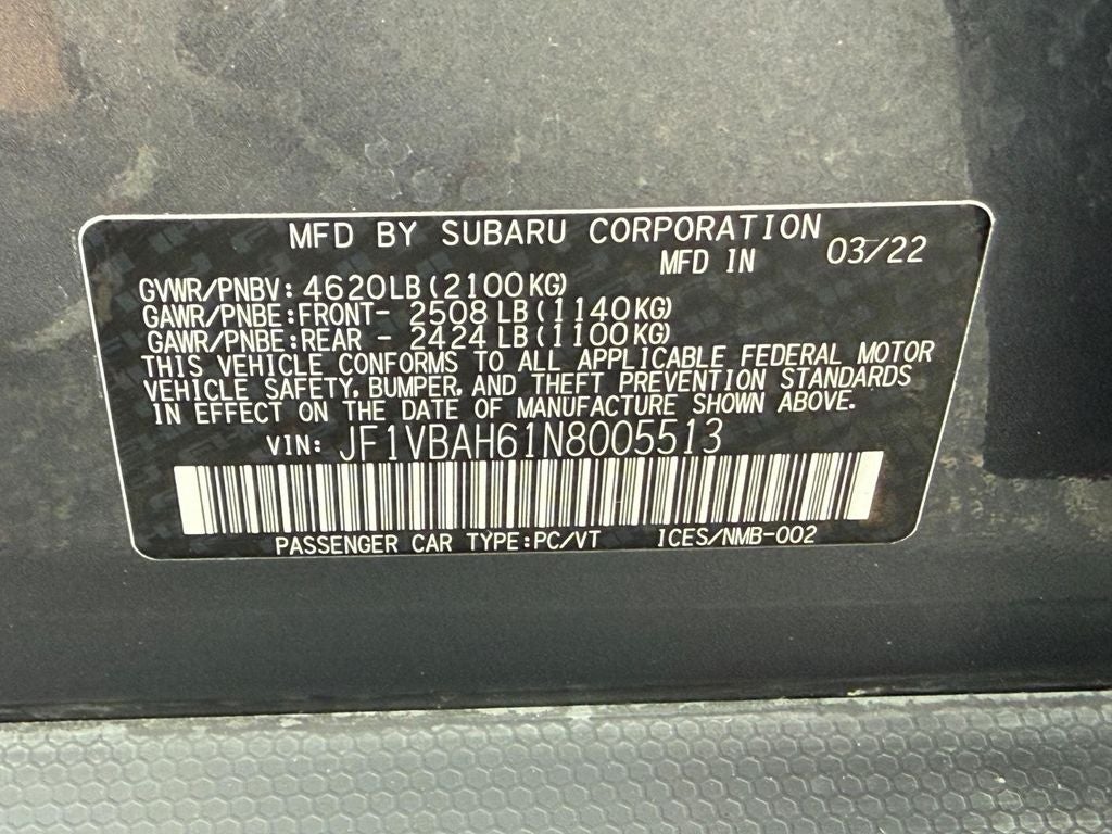 2022 Subaru WRX Premium