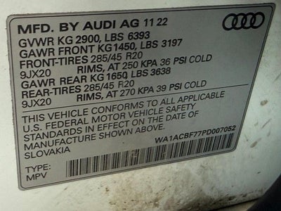 2023 Audi Q7 45 Premium quattro