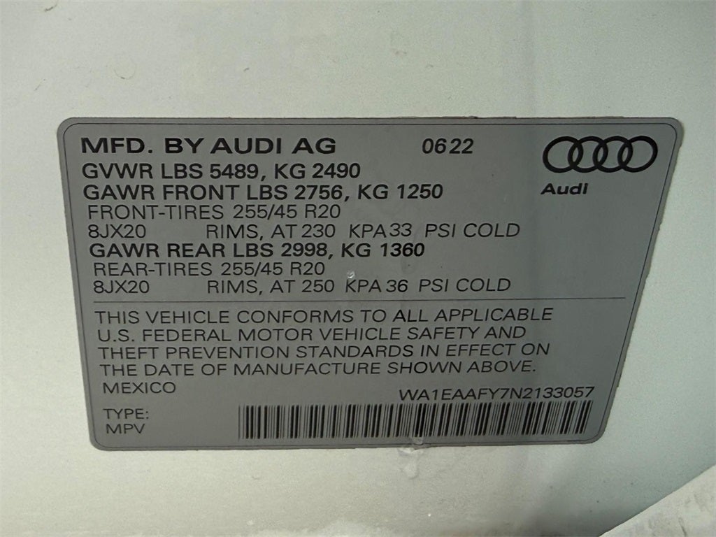 2022 Audi Q5 45 S line Premium quattro