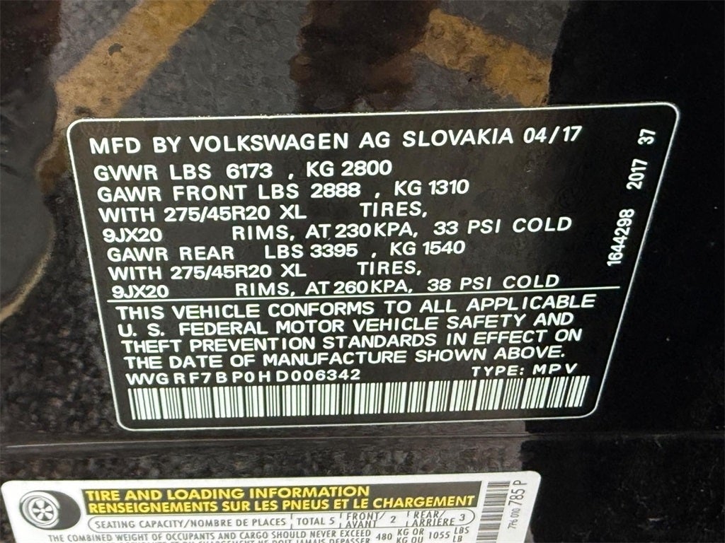 2017 Volkswagen Touareg V6 4Motion