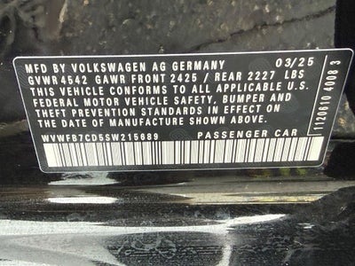 2025 Volkswagen Golf R 2.0T Black Edition